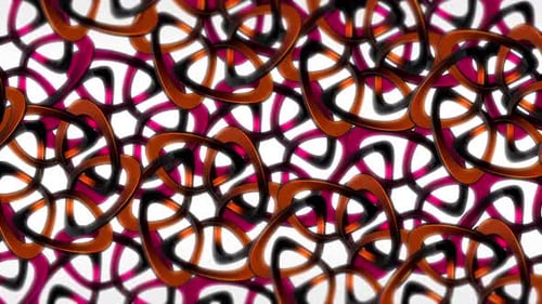 Dynamic Intertwined Geometric Shapes Abstract Loop