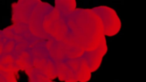 Fluid Red Ink Bloom Expanding Transition