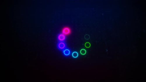 Abstract Neon Circular Loading Loop Animation