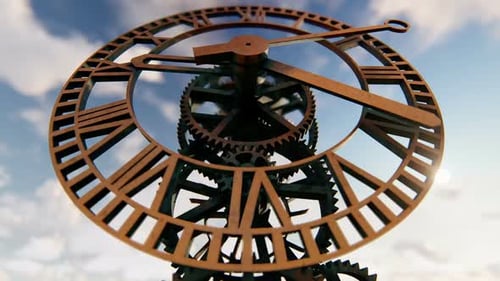 Uhr und Himmel