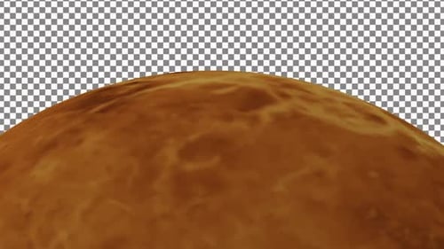 Rotating Brown Planet Animation with Alpha Channel