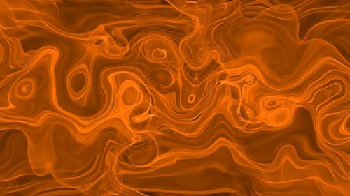Dynamic Orange Fluid Flow Abstract Loop Background
