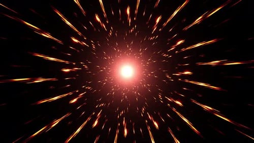 Abstract Hyperspace Red Light Streaks Background