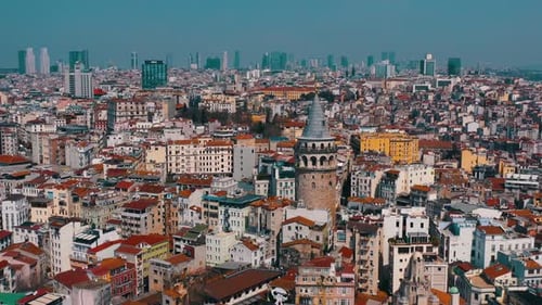 Luftaufnahme des Galataturms Istanbul