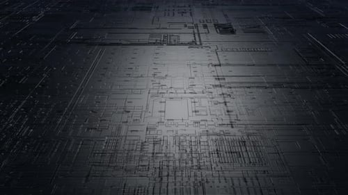 Abstract Futuristic Circuit Board Digital Technology Background Loop