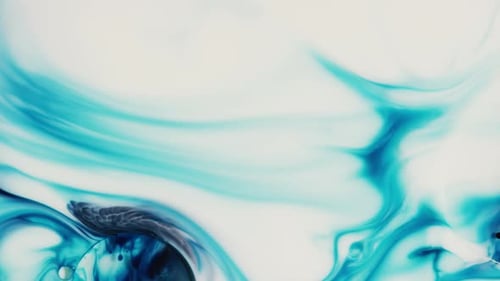 Abstract Footage of Blue and White Paint Motion