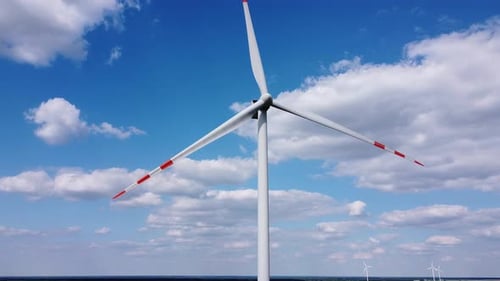 Aerial View of Wind Turbine