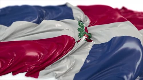 Bandera de la República Dominicana en una pizarra blanca