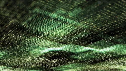 Futuristic Green Digital Grid Data Stream Background