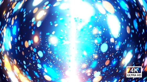 Fond de particules rotatives colorées 4K