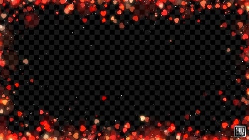 Animated Love Heart Border Overlay