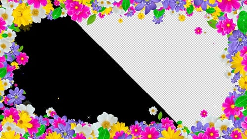 Bunter Blumen-Rahmen