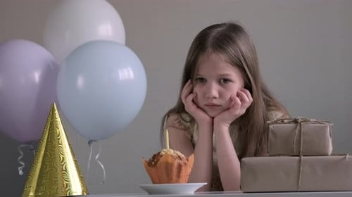 Sad Girl at Her Birthday Party