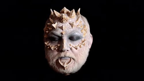 Man with Scary Horns and Fantasy Makeup