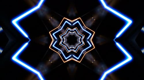 Fondo de bucle túnel luces neón abstracto