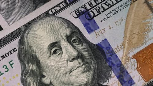 USD US-Dollar, Banknoten, Papiergeld, Rechnungen, 100 Dollar, Wechselkurs, Währung.