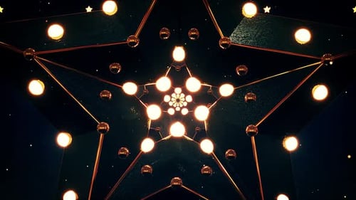 Dark Neon Stars Tunnel