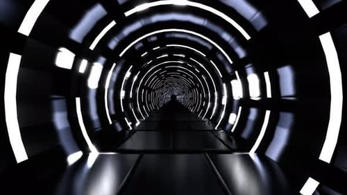 4K Looped 3D animation, seamless abstract glowing neon lamps. Futuristic background