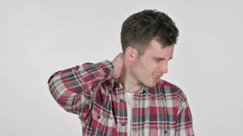 Young Adult Male Experiencing Neck Pain