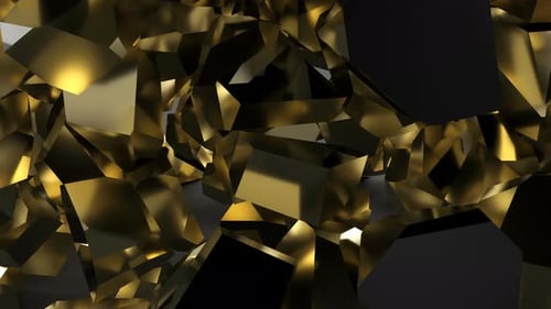 Explosion Black Gold Wall on Fragment Particle