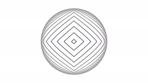 Abstract Geometric Sphere Expanding Diamond Loop Animation
