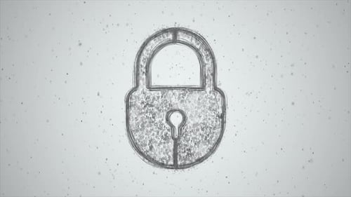 Digital Padlock Icon Reveal Animation