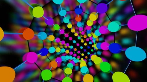 A Bright Festive Tunnel Of Flashing Balloons 02