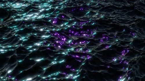 Mysterious Alien Ocean With Bioluminescent Lifeforms Looping Video Background