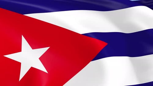 Cuban Flag Waving Seamless Loop