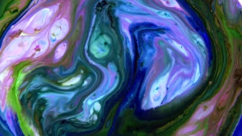 Abstract Swirling Liquid Paint Background