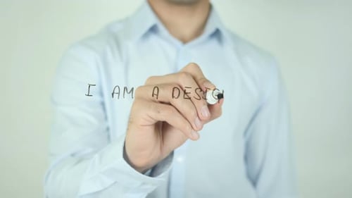 I Am a Designer, Writing On Screen