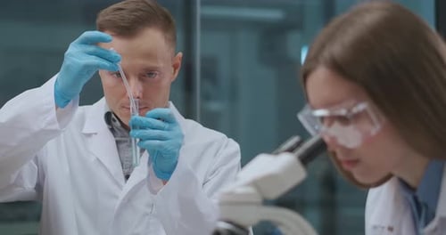 Scientists Working in a Modern Laboratory