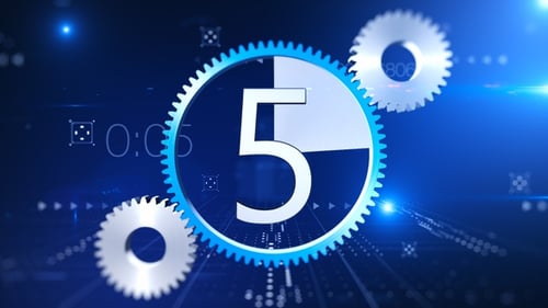 Moderner digitaler Countdown-Timer Blau