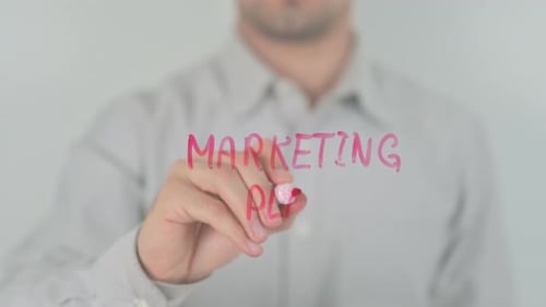 Writing Marketing Plan with Marker