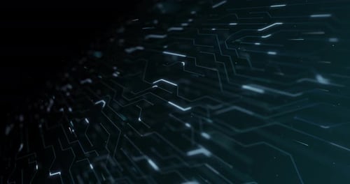 4K high technology seamless loop of the futuristic circuit board.