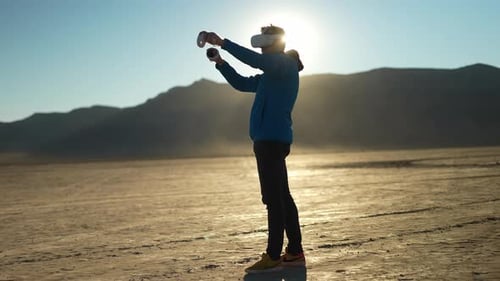 Mann mit VR-Headset