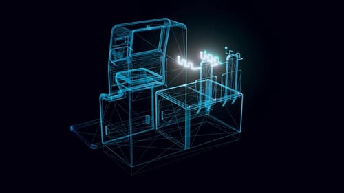 Self Service Cash Register V1 Hologram Rotating Hd