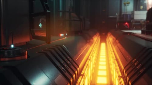 Scifi-Metallkanäle in Raumfahrzeugen