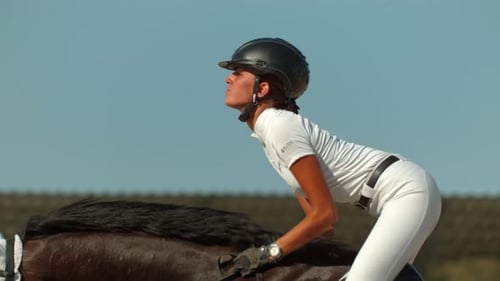 Paseos a caballo en el aire, cámara ultra Cámara lenta