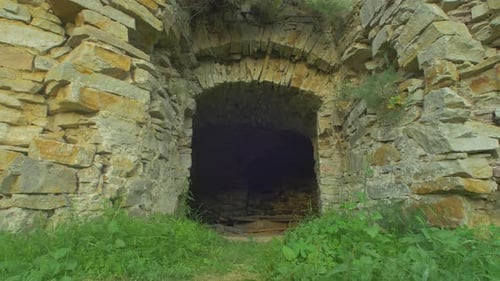 Stone wall with gate