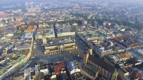 Mary's Church on the Main Square in Historical Center of Krakow, Poland