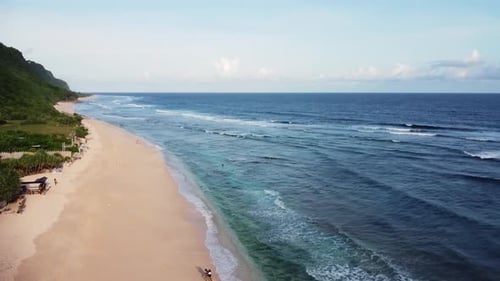 Nyang Nyang Beach Cliff Parallax with Clouds