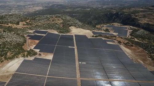 Aerial View of Solar Panels