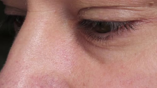 Detailed Close Up of Indoor Shot of Male Eye
