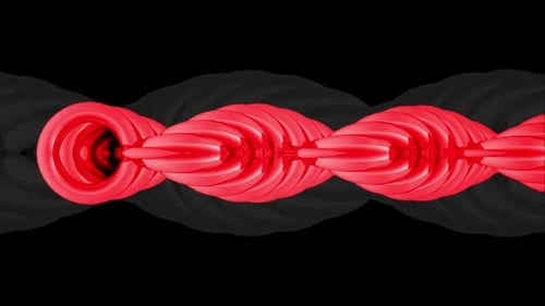3D Rendering Abstract Wire Turning