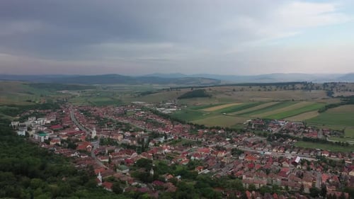 City Located Between The Hills