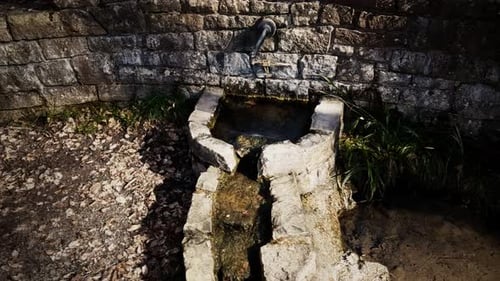 Historic Old Traditional Water Well in a Village