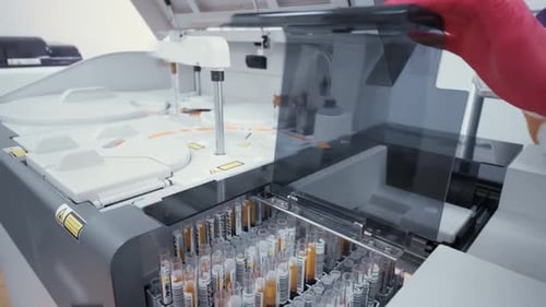 Laboratory Analyzer Processing Samples