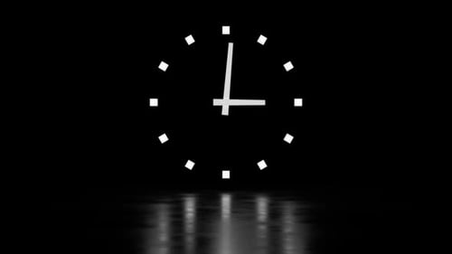 3D-Uhr 12-Stunden-Zeitraffer