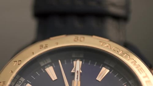 Close-up of a Luxurious Gold Watch